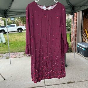 Ruffle-Sleeve Shift Dress